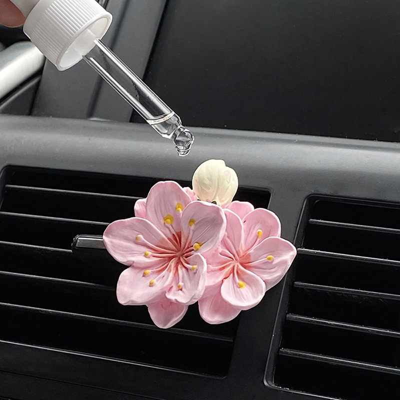 Perfume Fragrance Diffuser - คลิปหนีบปรับอากาศรูปดอกไม้ 1 ชิ้น สำหรับตกแต่งรถยนต์ กลิ่นหอมสดชื่น น้ำหอมปรับอากาศในรถยนต์