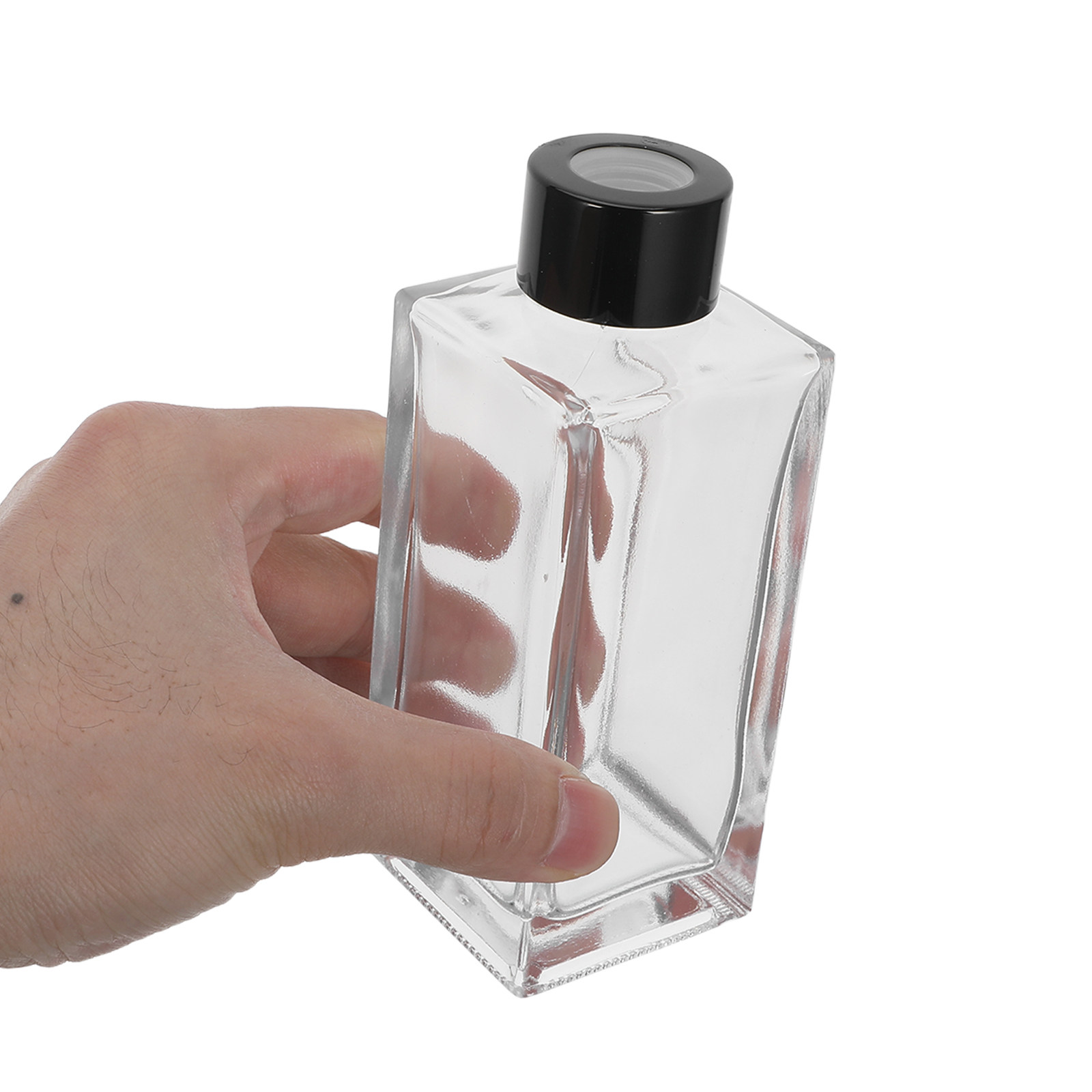 Perfume Fragrance Diffuser - ชุดน้ำหอมปรับอากาศในห้องน้ำ 4 ชุด พร้อมก้านไม้หอมแบบใสขนาดเล็ก ขวดแก้วใสสำหรับเติมน้ำหอม ชุดอุปกรณ์กระจายกลิ่นหอมในบ้าน